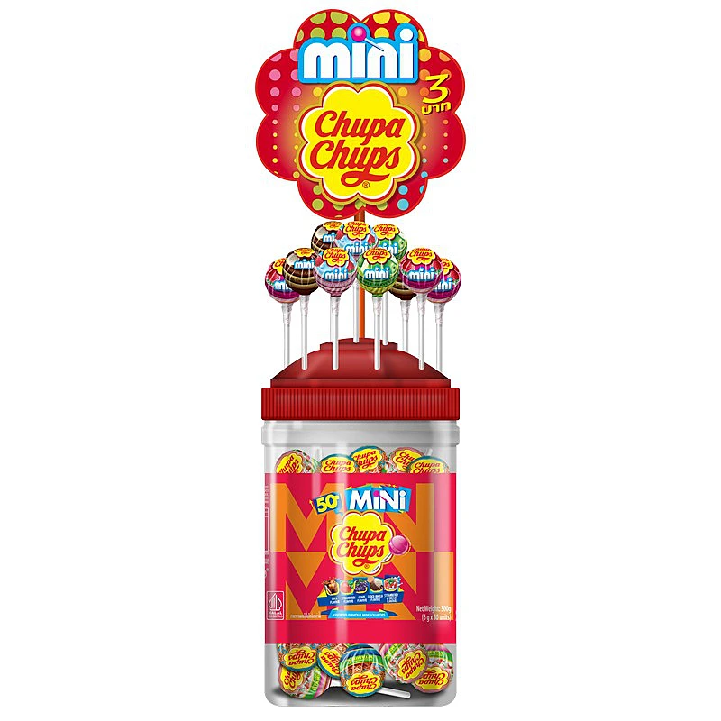 CHUPA CHUPS 迷你珍寶珠什錦味 50'S(每桶) (紅色)
