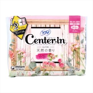 UNICHARM 尤妮佳 CENTER-IN 纖薄棉柔日用護翼衛生巾 - 花香 24.5CM 16'S