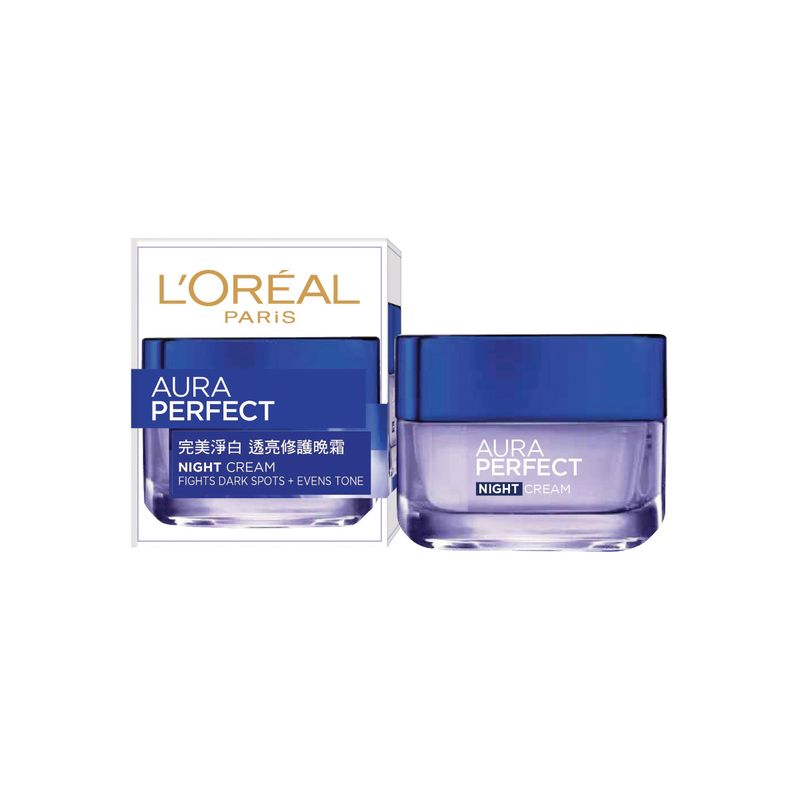 LOREAL 歐萊雅完美淨白粉嫩透白修護晚霜 50ML