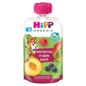 HIPP 喜寶有機果蓉唧唧裝(4個月以上) - 野莓蘋果蜜桃 100G