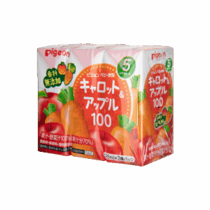 PIGEON 貝親果汁(5個月以上) - 紅蘿蔔蘋果 125MLx3'S