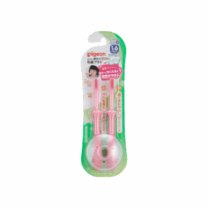 PIGEON 貝親親子乳齒牙刷套(4階)(18個月以上)-粉紅 2'S