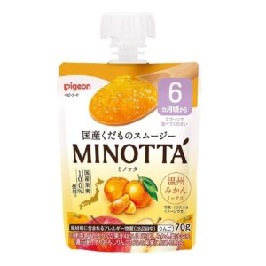 PIGEON 貝親MINOTTA水果果蓉(6個月以上) - 蘋果+蜜柑 70G