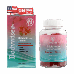 BODYWISE 美國先威褪黑素軟糖(士多啤梨味) 90'S
