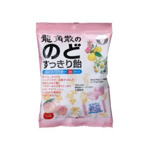 龍角散草本潤夾心喉糖(白桃) 80G(每包)