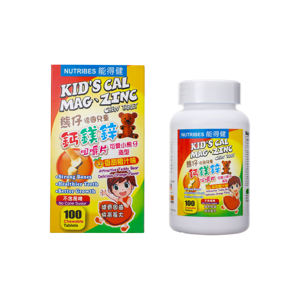 NUTRIBES KID'S CAL, MAG, ZINE CHEW TAB 100'S