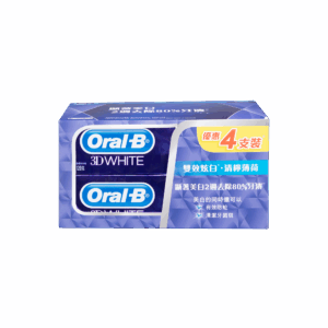 ORAL-B 3D WHITE 雙效炫白清檸薄荷牙膏 120Gx4'S