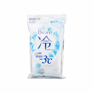 KAO BIORE 碧柔 - 3℃超爽涼感降溫止汗濕巾 - 無香 20'S
