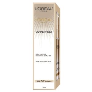 LOREAL UV PERFECT ULTRA LIGHT UV SUNSCREEN [H.A.] GEL SPF50 30ML