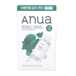 ANUA 魚腥草77%舒緩鎮靜修復面膜 25MLx6'S